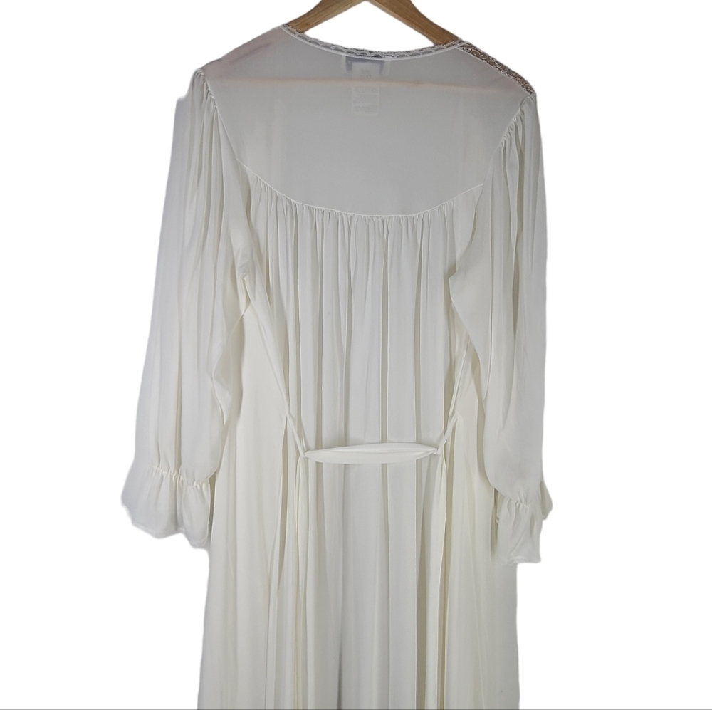 Vintage Miss Elaine Sheer Blue Nylon Nightgown - Picture 2 of 7
